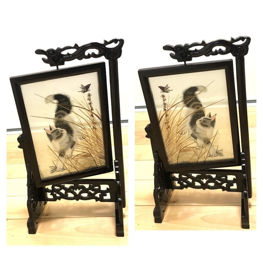 Collectible Vintage Chinese Suzhou Double Sided Silk Embroidery